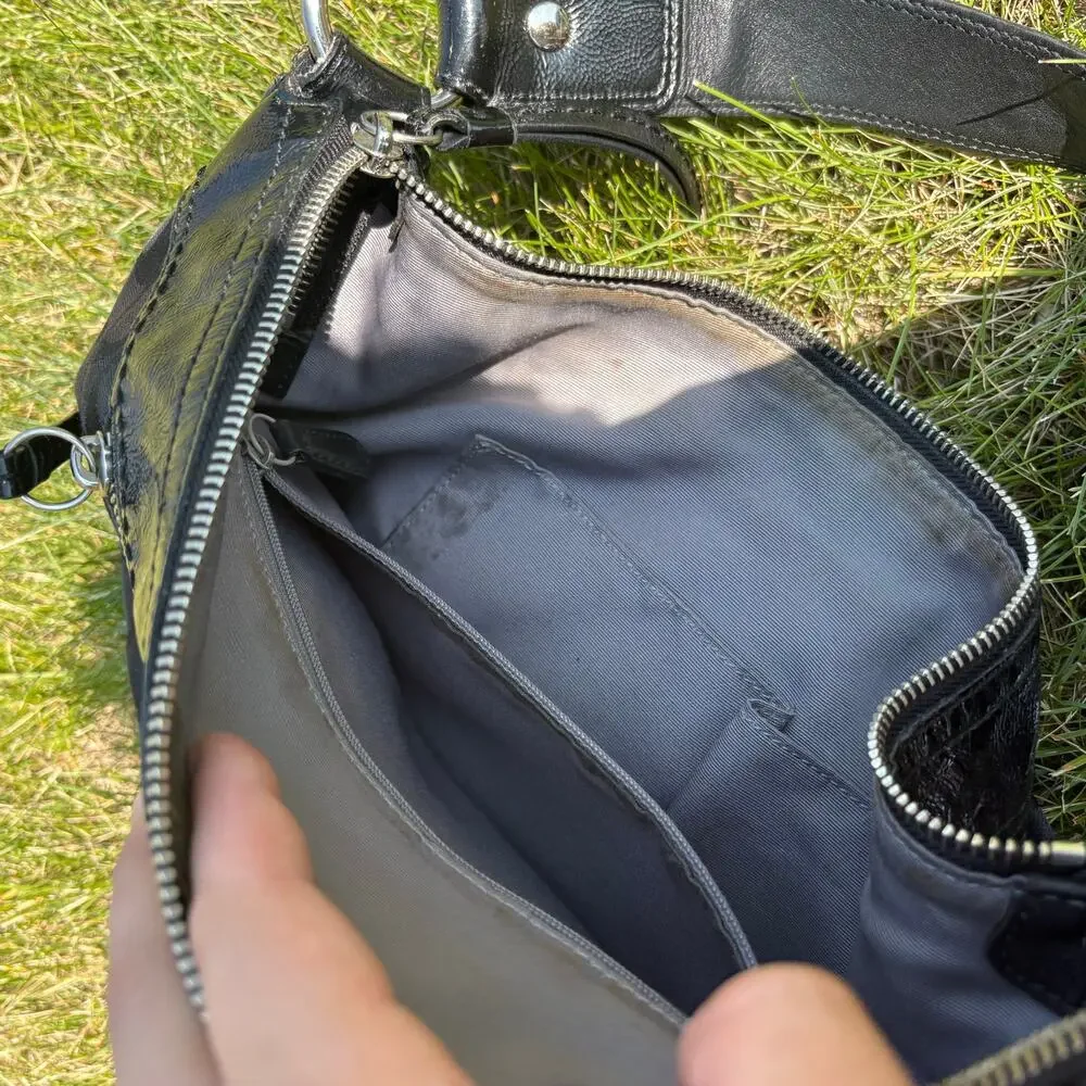 Black Coach SoHo Pleated Signature Hobo (F13740)